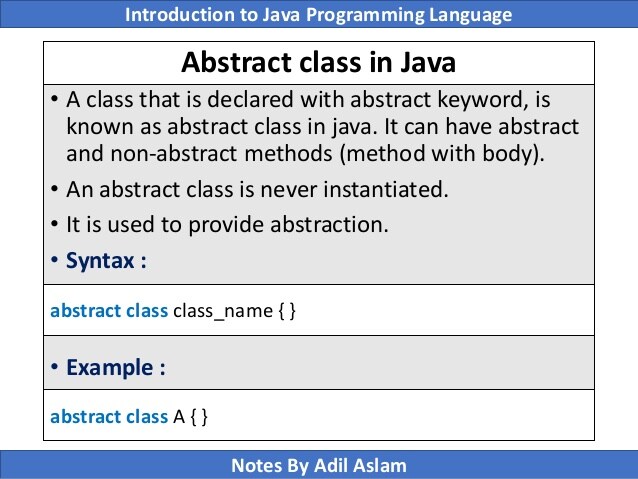abstract keyword in java